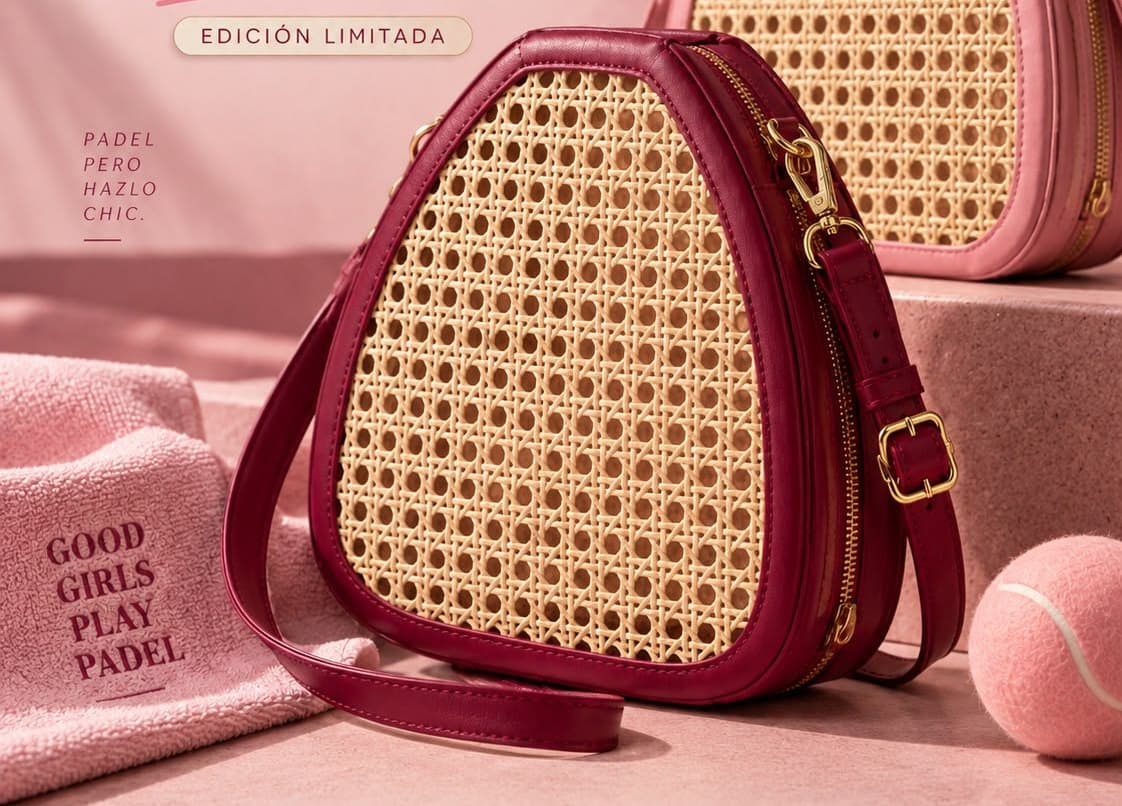 La Capsule Court Bag en burgundy